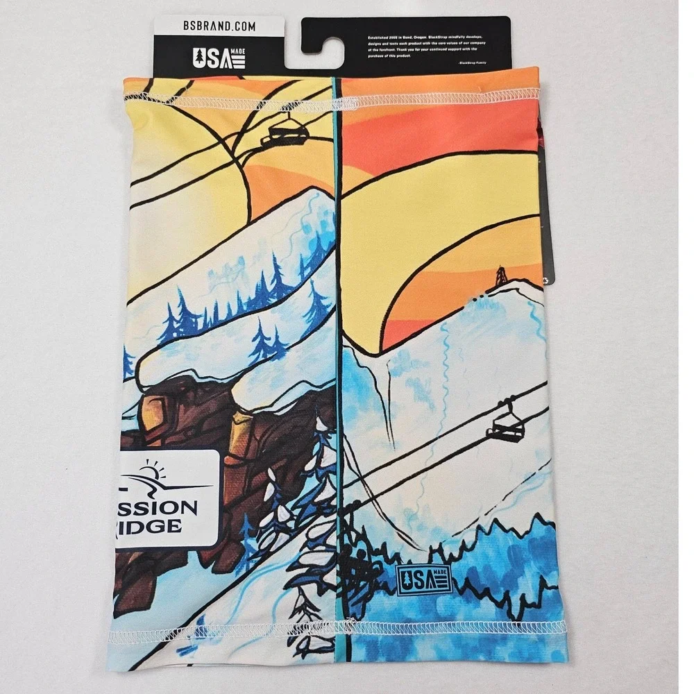 BlackStrap The Tube Mission Ridge Ski Facemask Neck Gaiter Sun Orange Blue NEW